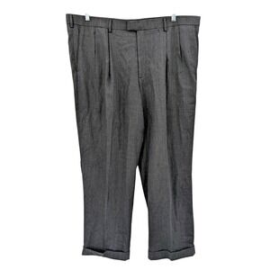 Pleated Gray Dress Pants Dockers Relaxed Fit Wool Blend Trousers 42x30